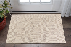 2' X 4' Ivory Wool Hand Tufted Area Rug