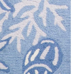 2' X 4' Light Blue Coral Hand Tufted Area Rug