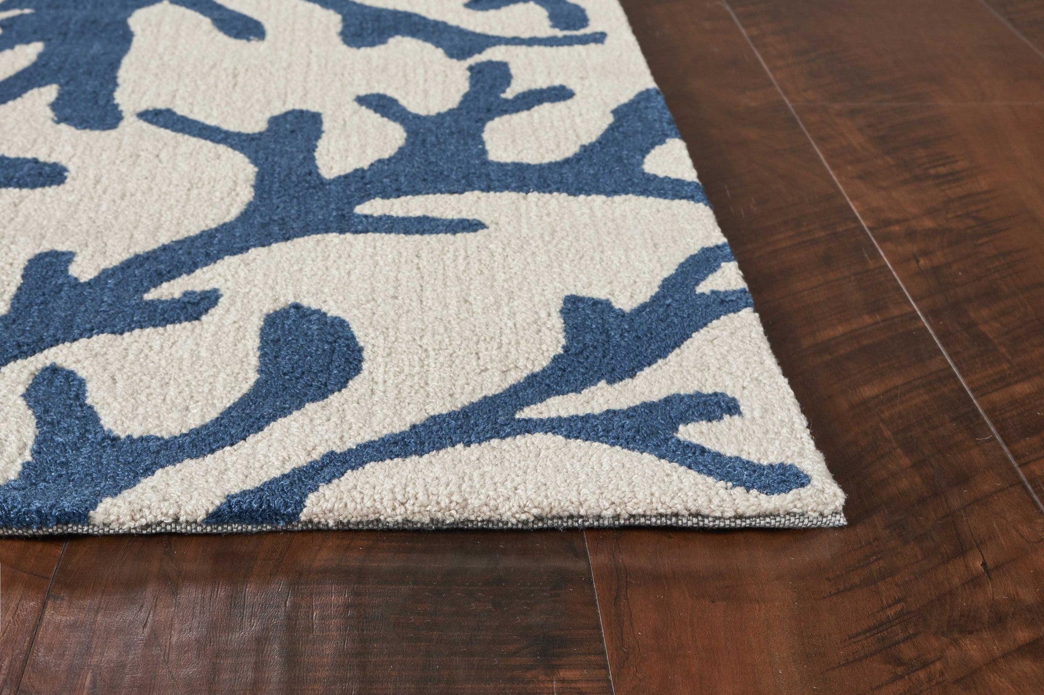 2' X 4' Ivory And Blue Area Rug