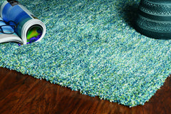 2' X 4' Polyester Seafoam Heather Area Rug