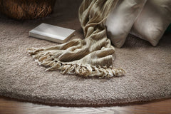 2' X 4' Beige Indoor Shag Rug