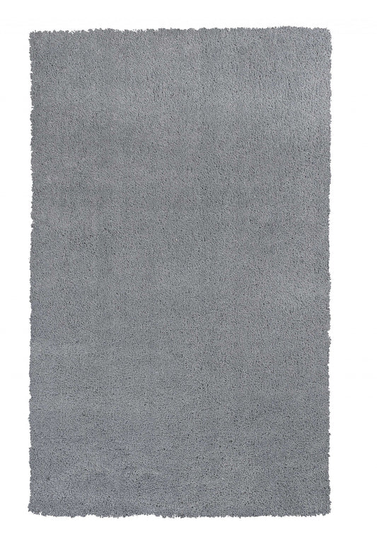 2' X 4' Polyester Grey Area Rug