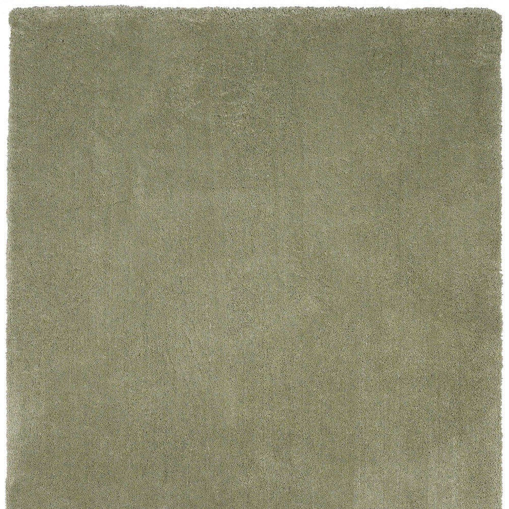 2' X 4' Sage Green Hand Woven Area Rug