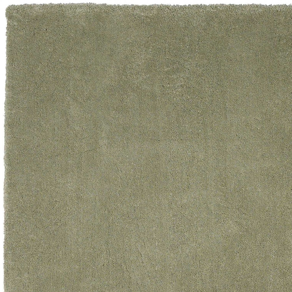 2' X 4' Sage Green Hand Woven Area Rug