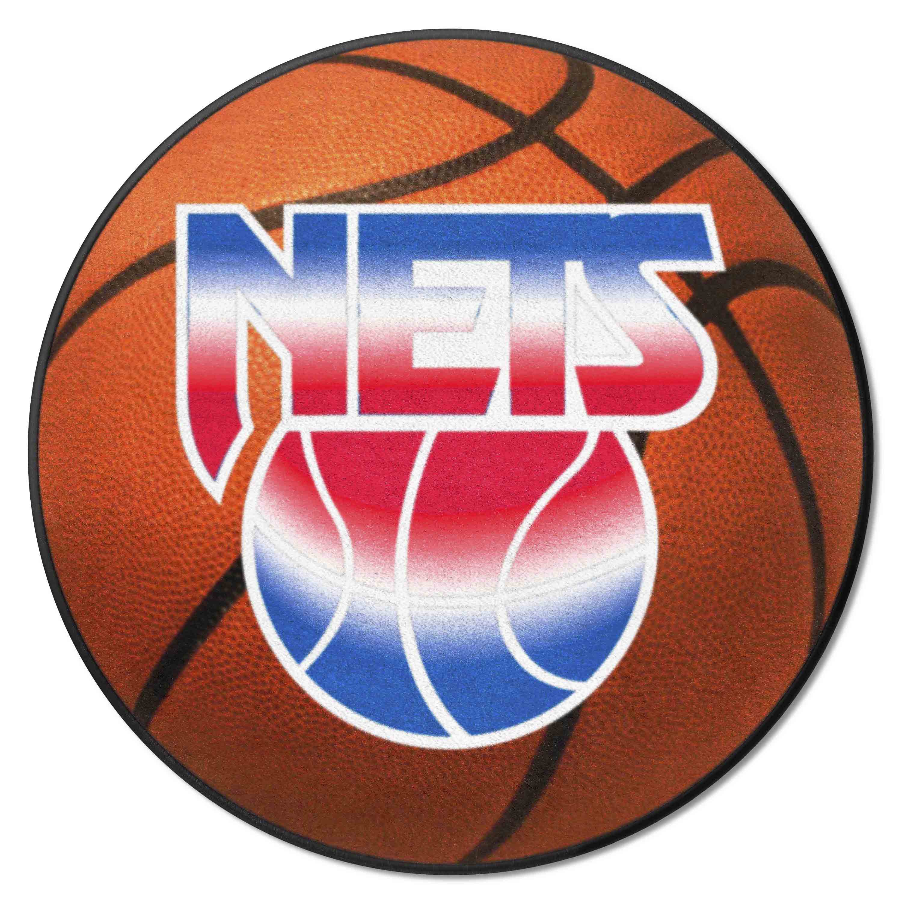 NBA Retro New Jersey Nets Basketball Rug - 27in. Diameter