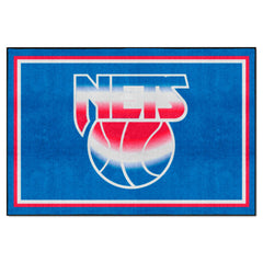 NBA Retro New Jersey Nets 5ft. x 8 ft. Plush Area Rug