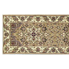 2' X 8' Beige Or Ivory Medallion Runner Rug