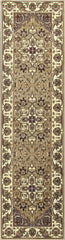 2' X 8' Beige Or Ivory Medallion Runner Rug