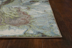 3' X 5' Blue Abstract Area Rug