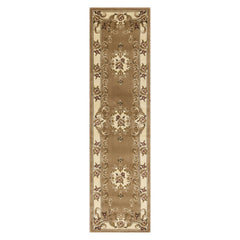 2' X 8' Beige Or Ivory Medallion Runner Rug