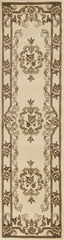 2' X 8' Ivory Medallion Runner Rug