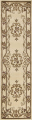 2' X 8' Ivory Medallion Runner Rug