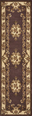 2' X 8' Plum Or Ivory Medallion Runner Rug