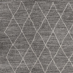 3' X 5' Grey Diamond Pattern Area Rug