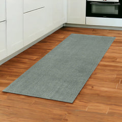 8' Slate Blue Indoor Shag Runner Rug