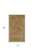 8' Gold Indoor Shag Runner Rug