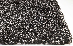 3' X 5' Black Heather Indoor Shag Rug