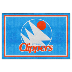 NBA Retro San Diego Clippers 5ft. x 8 ft. Plush Area Rug