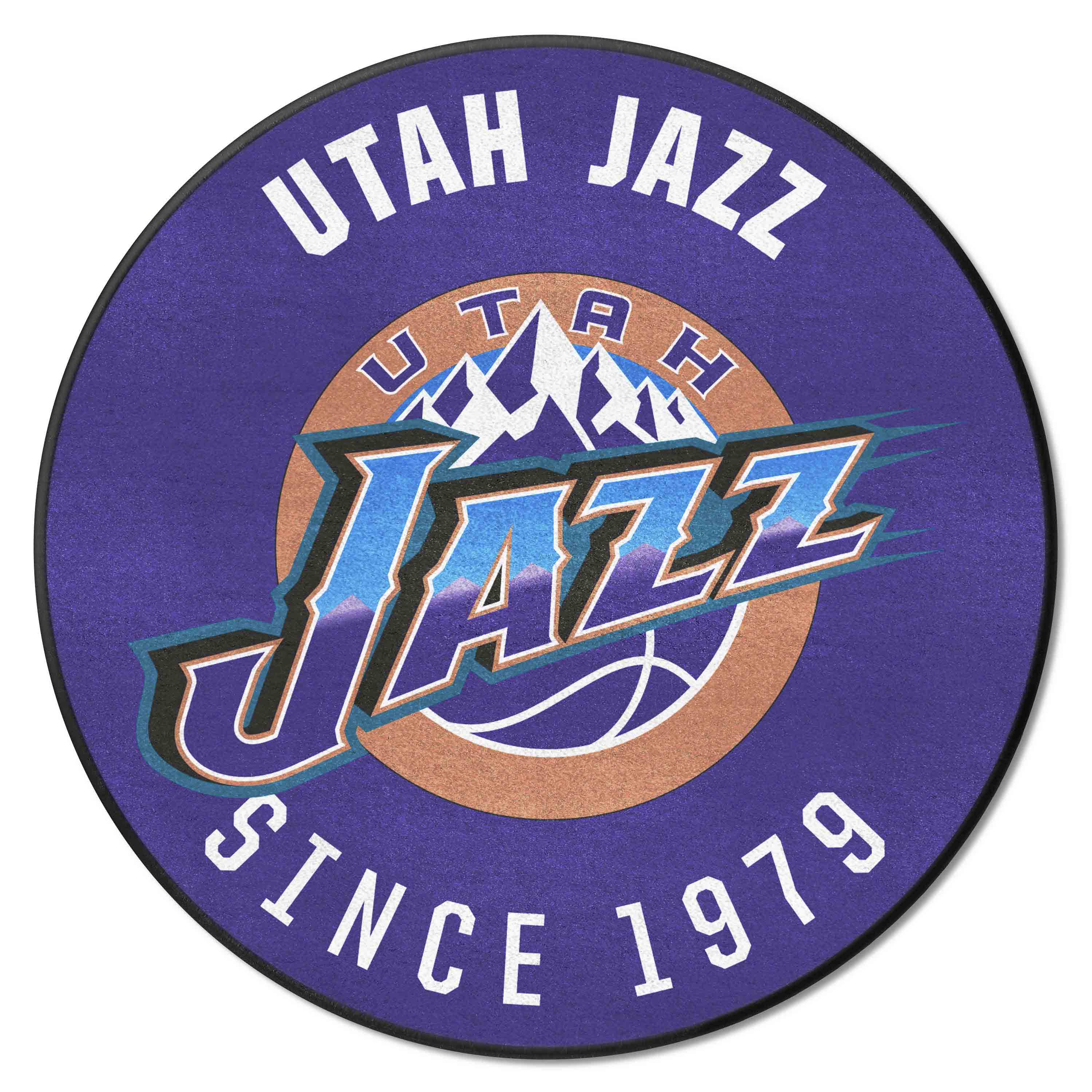 NBA Retro Utah Jazz Roundel Rug - 27in. Diameter