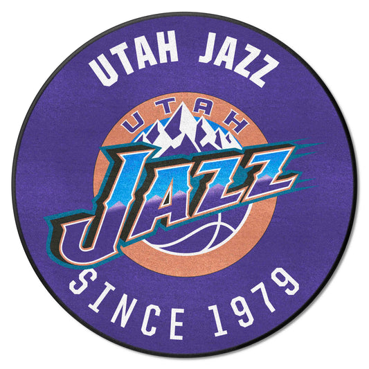 NBA Retro Utah Jazz Roundel Rug - 27in. Diameter