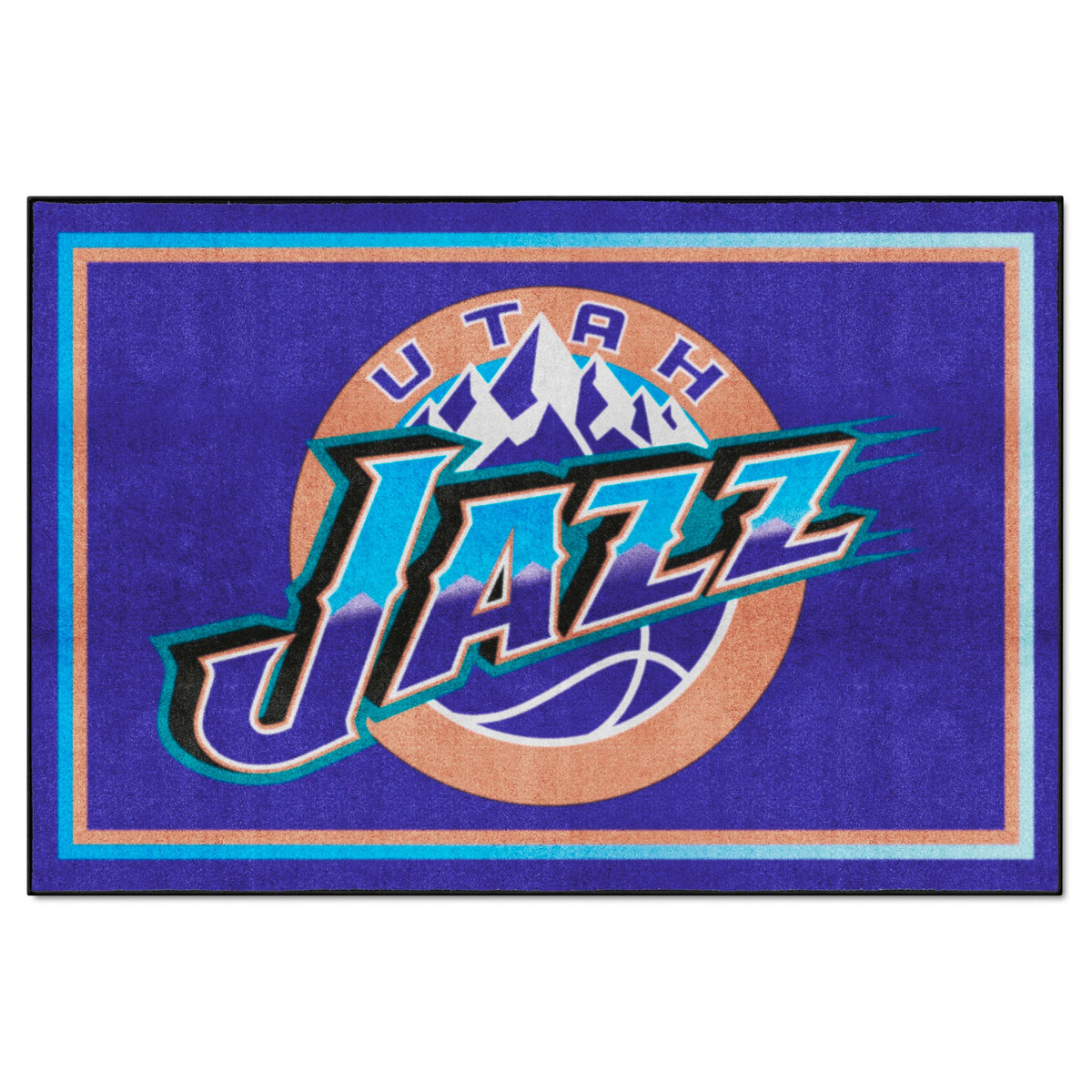 NBA Retro Utah Jazz 5ft. x 8 ft. Plush Area Rug