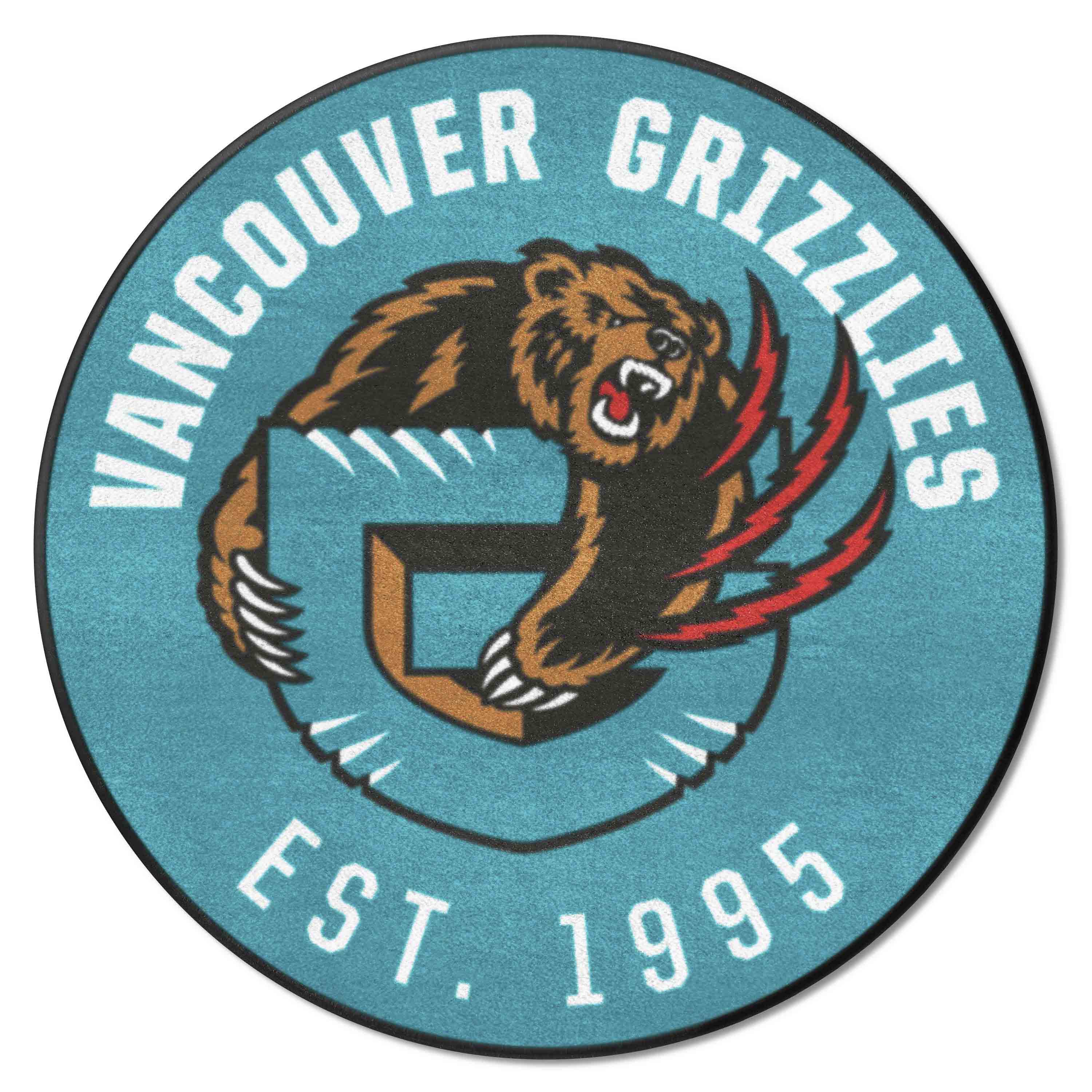 NBA Retro Vancouver Grizzlies Roundel Rug - 27in. Diameter