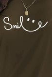 SMILE Round Neck Short Sleeve T-Shirt Trendsi