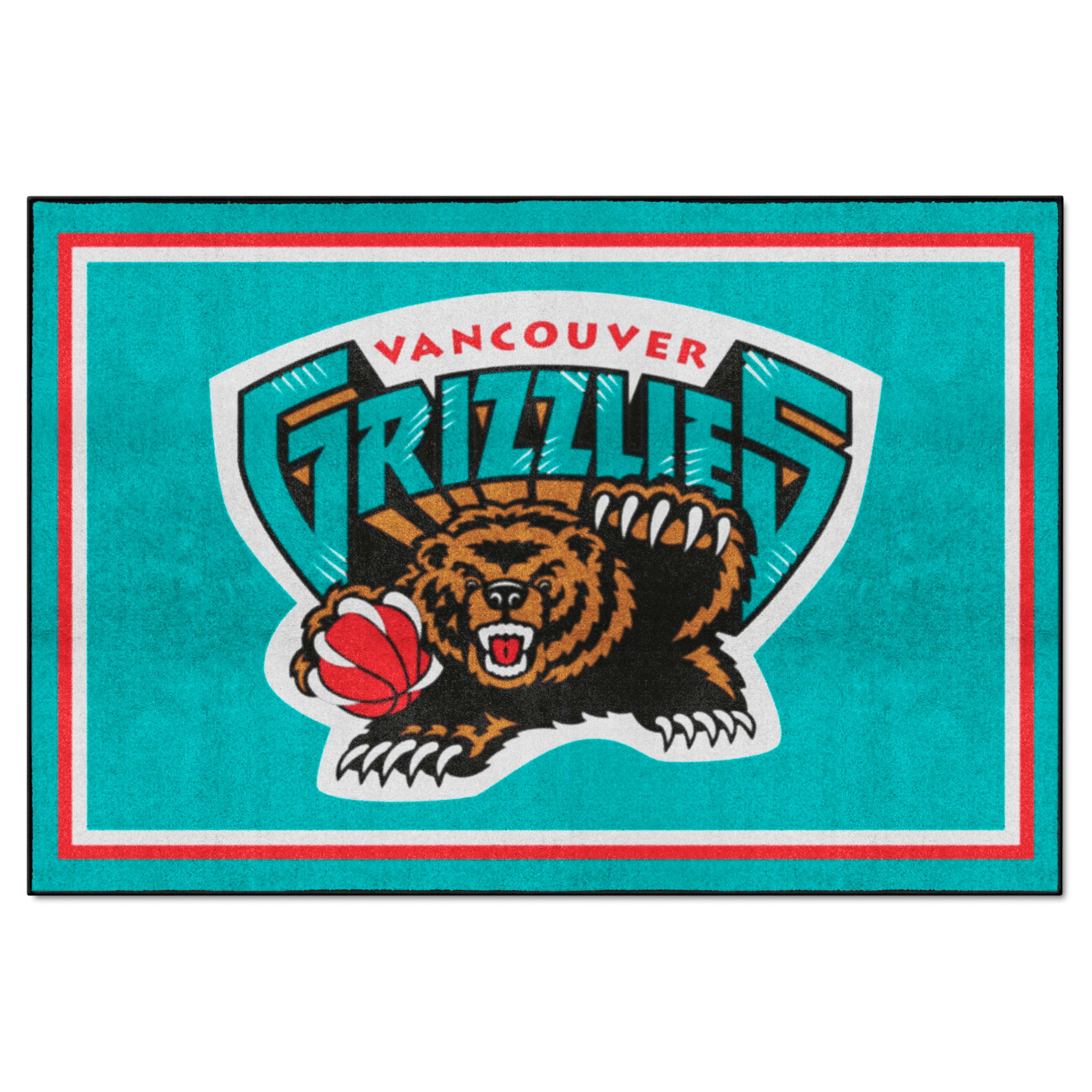 NBA Retro Vancouver Grizzlies 5ft. x 8 ft. Plush Area Rug