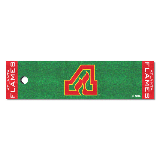 NHLRETRO Atlanta Flames Putting Green Mat - 1.5ft. x 6ft.