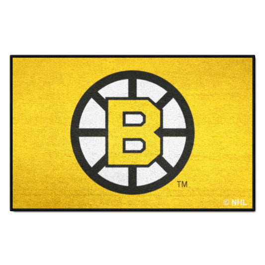 Retro NHL Boston Bruins Starter Mat Accent Rug - 19in. x 30in.