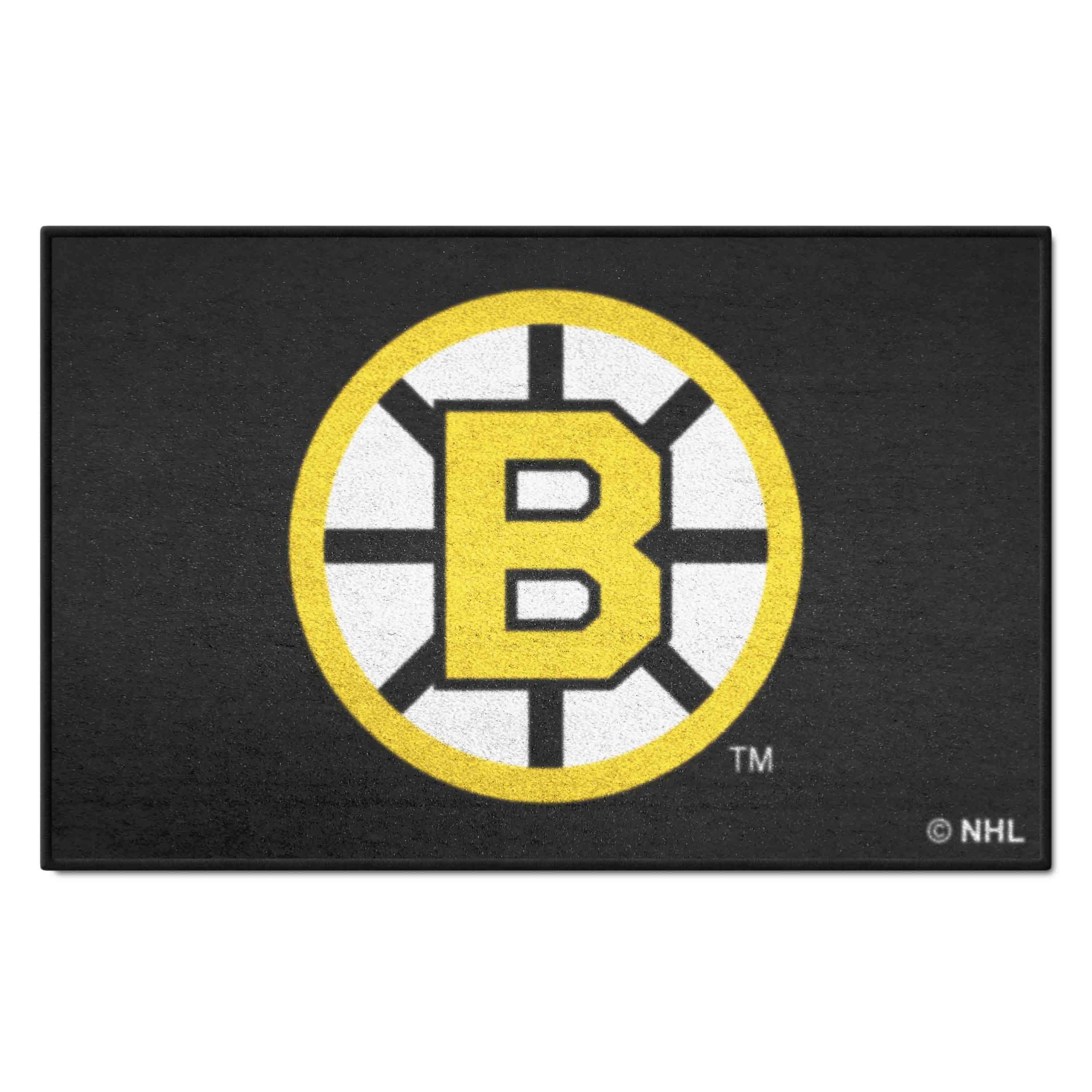 Retro NHL Boston Bruins Starter Mat Accent Rug - 19in. x 30in.