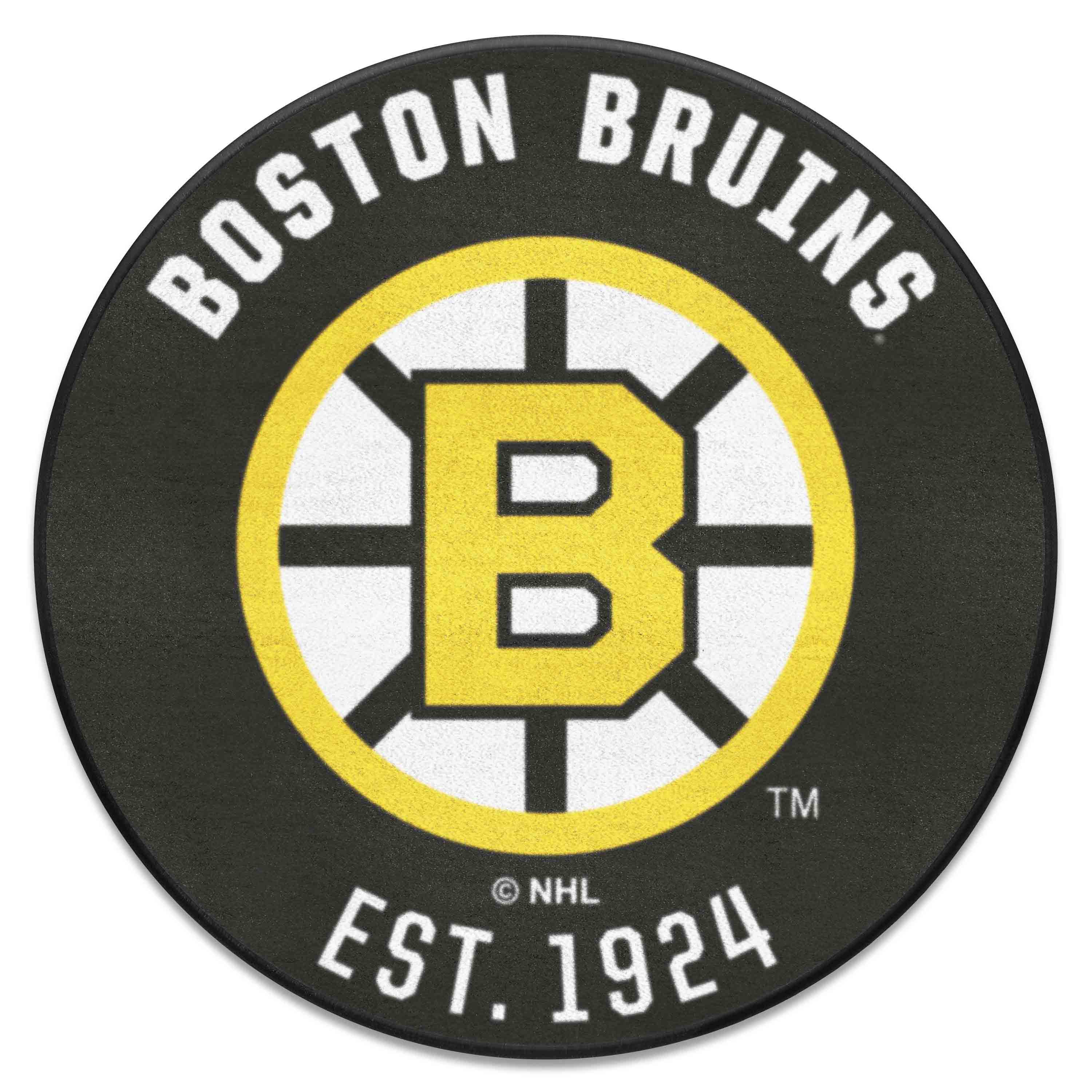 Retro NHL Boston Bruins Roundel Rug - 27in. Diameter