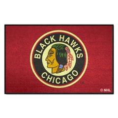 NHLRETRO Chicago Blackhawks Starter Mat Accent Rug - 19in. x 30in. - Chicago Blackhawks