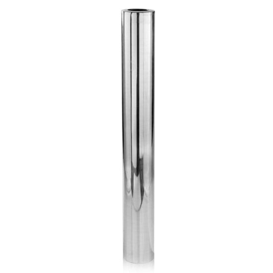 48" Silver Aluminum Cylinder Table Vase