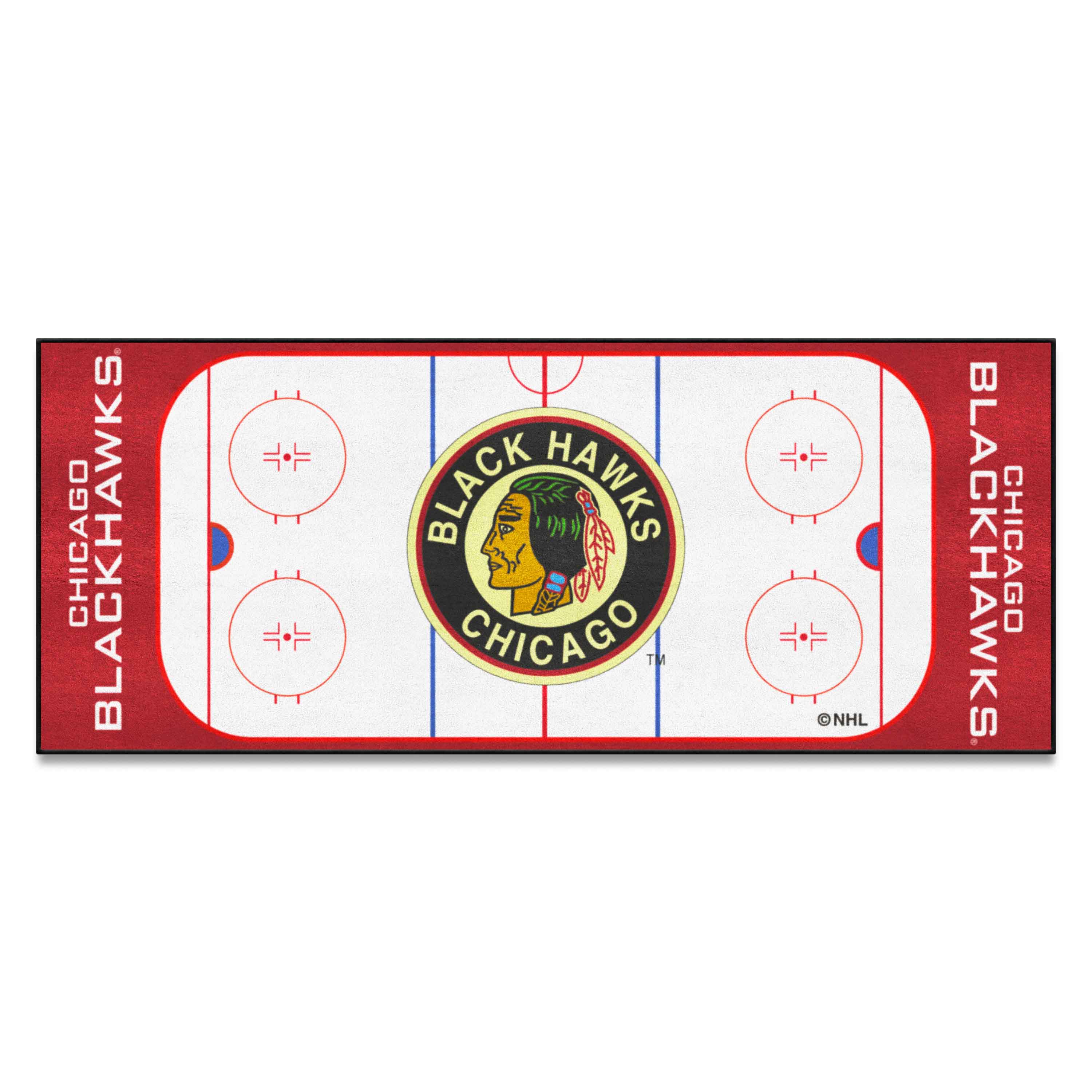 NHLRETRO Chicago Blackhawks Rink Runner - 30in. x 72in. - Chicago Blackhawks