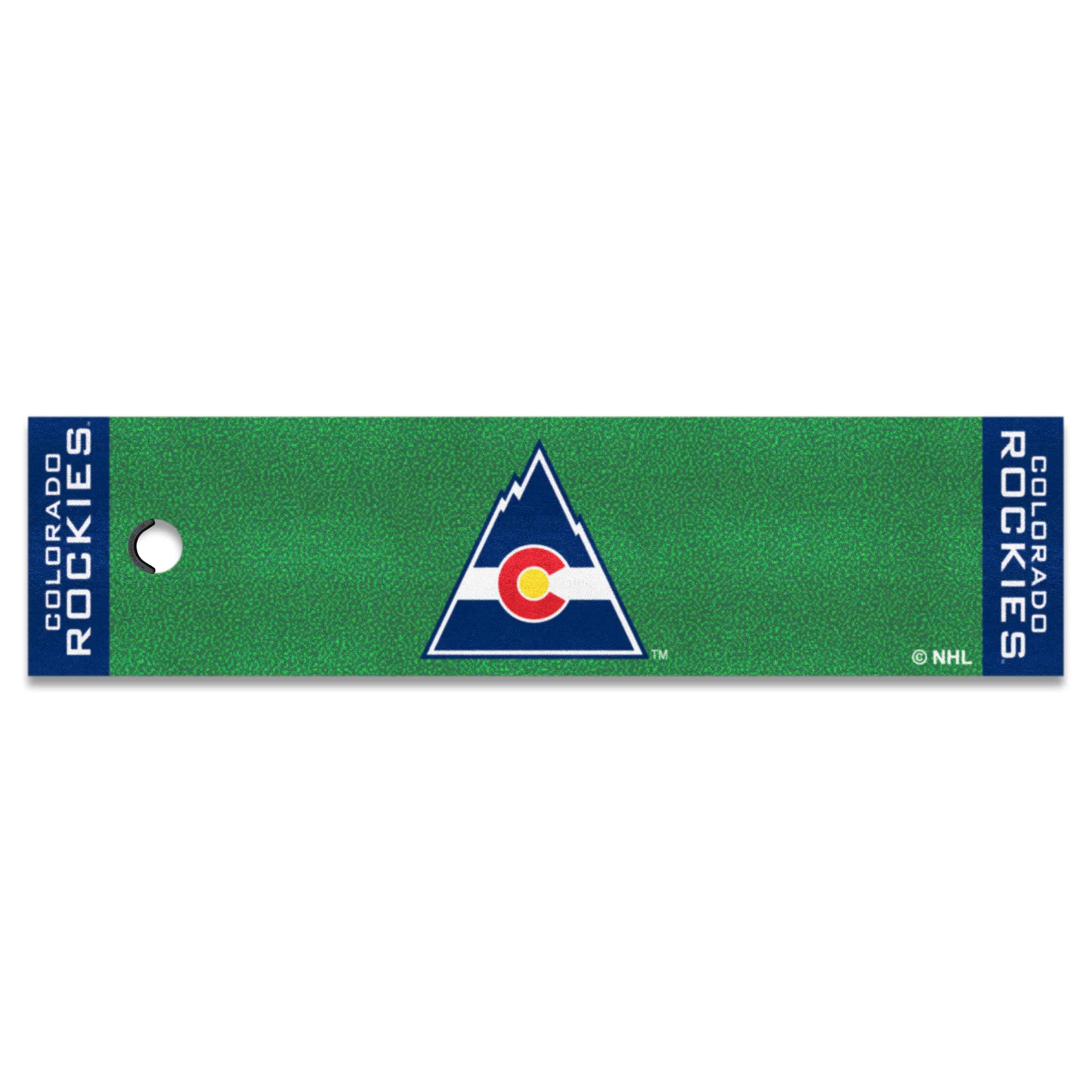 NHLRETRO Colorado Rockies Putting Green Mat - 1.5ft. x 6ft. - Colorado Rockies