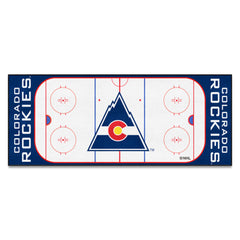 NHLRETRO Colorado Rockies Rink Runner - 30in. x 72in. - Colorado Rockies