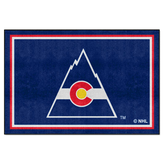 NHLRETRO Colorado Rockies 5ft. x 8 ft. Plush Area Rug - Colorado Rockies