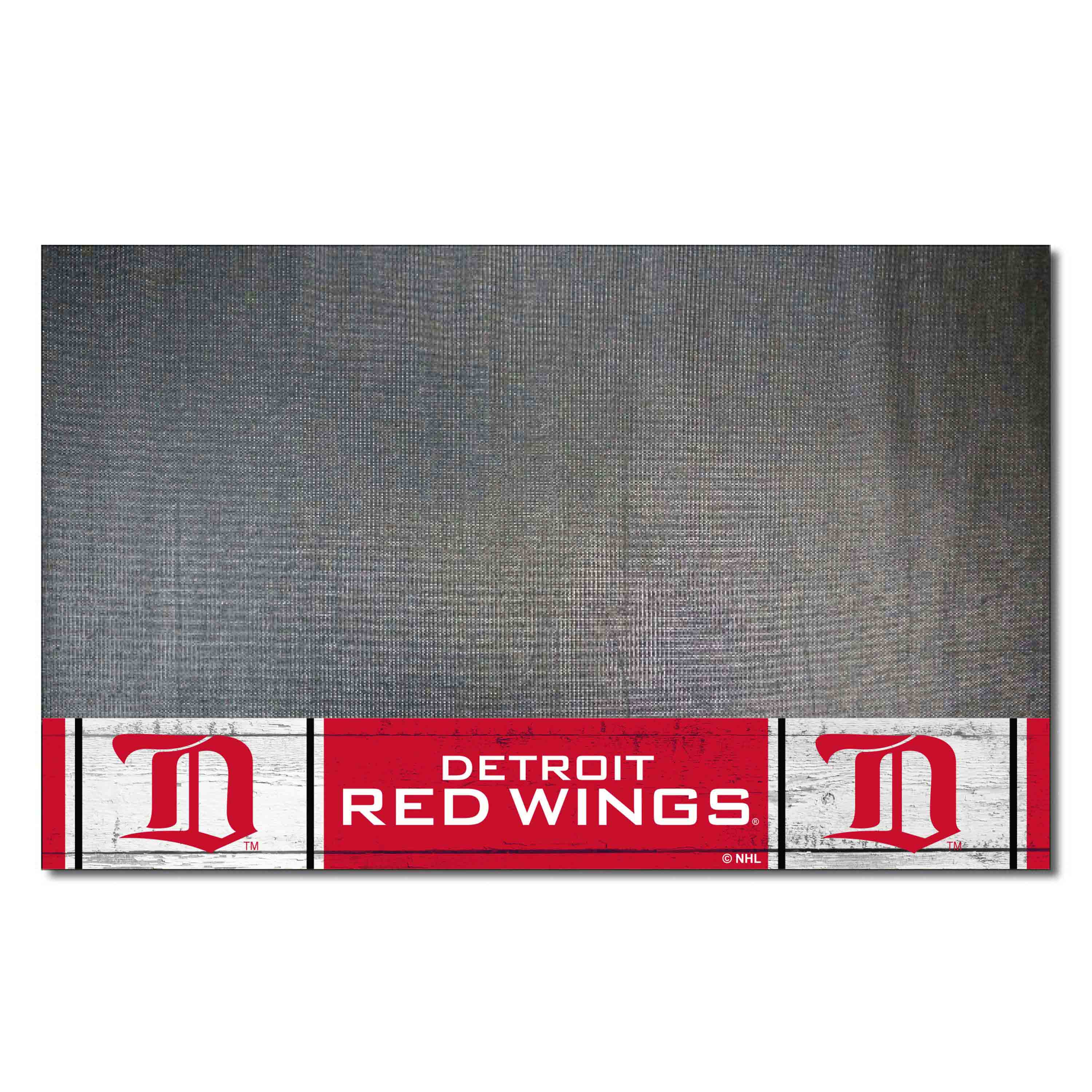 NHLRETRO Detroit Red Wings Vinyl Grill Mat - 26in. x 42in.