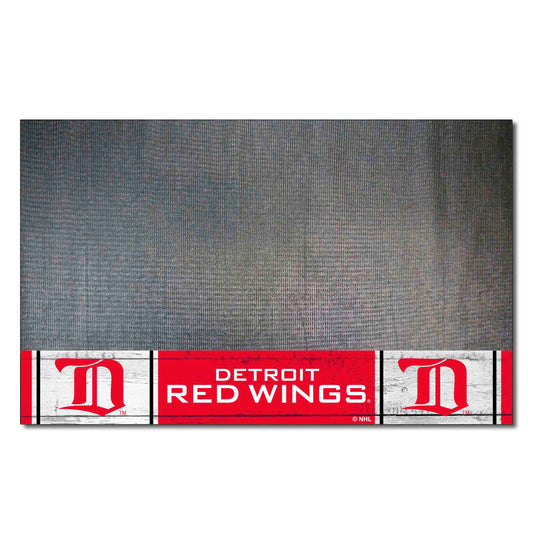 NHLRETRO Detroit Red Wings Vinyl Grill Mat - 26in. x 42in. - Detroit Red Wings