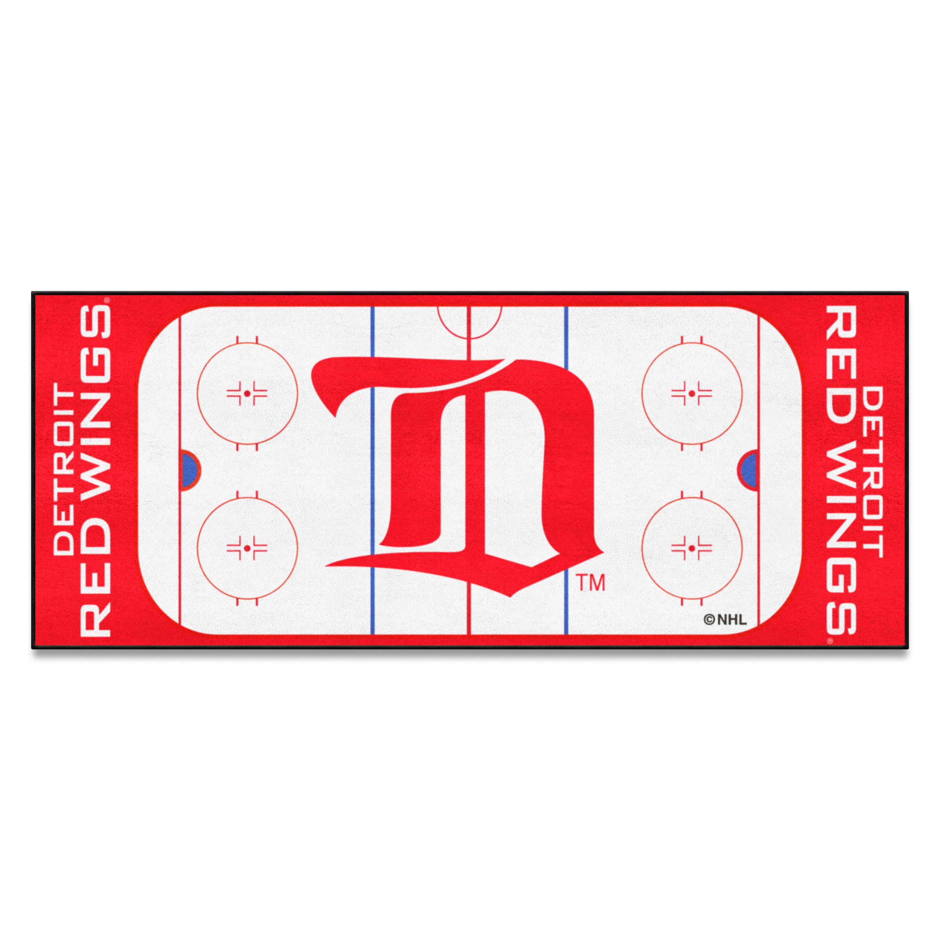 NHLRETRO Detroit Red Wings Rink Runner - 30in. x 72in.