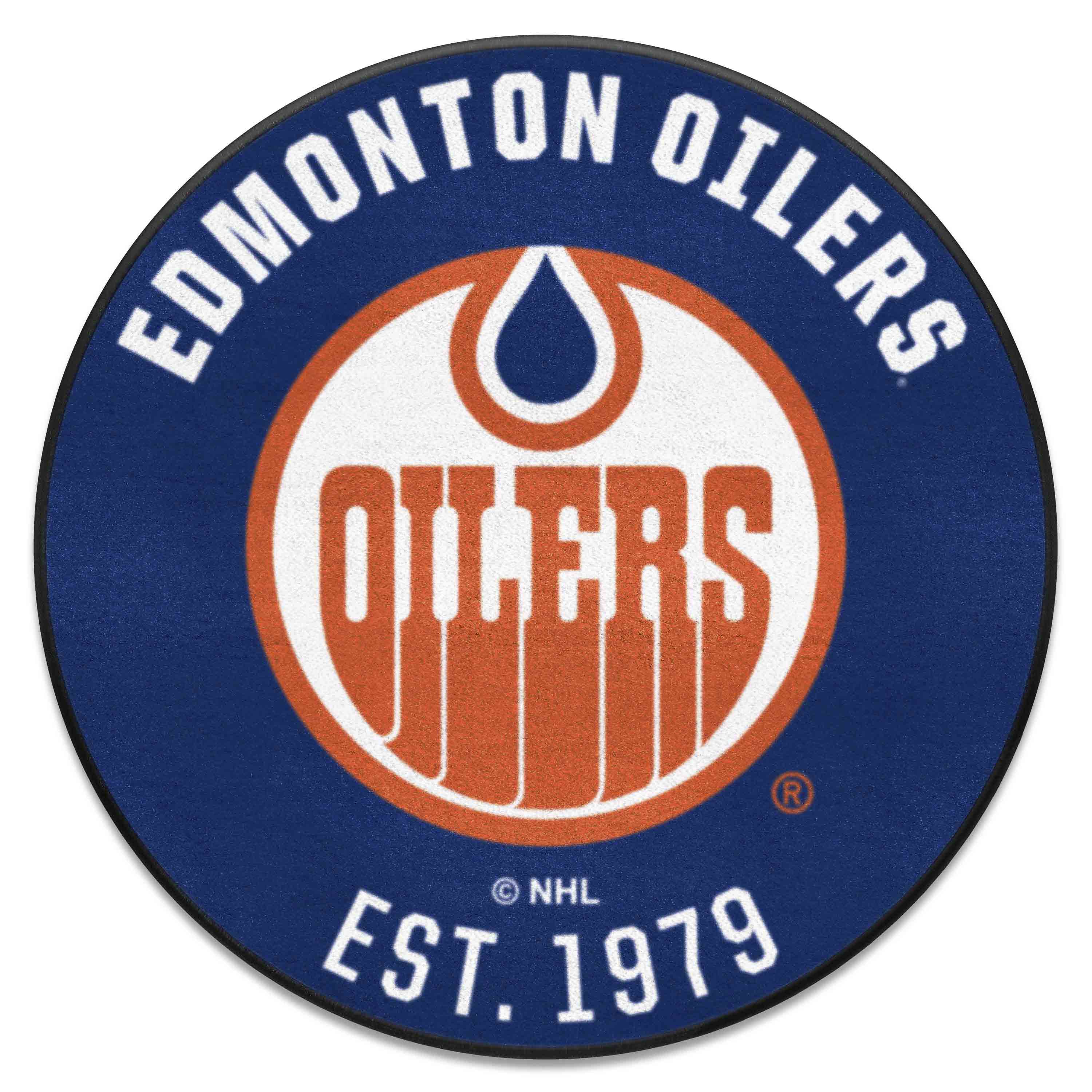 NHLRETRO Edmonton Oilers Roundel Rug - 27in. Diameter