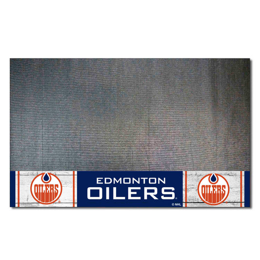 NHLRETRO Edmonton Oilers Vinyl Grill Mat - 26in. x 42in. - Edmonton Oilers