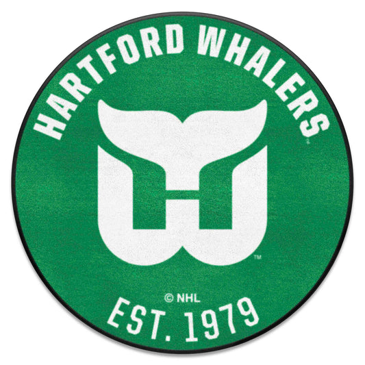 Retro NHL Hartford Whalers Roundel Rug - 27in. Diameter