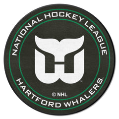 Retro NHL Hartford Whalers Hockey Puck Rug - 27in. Diameter