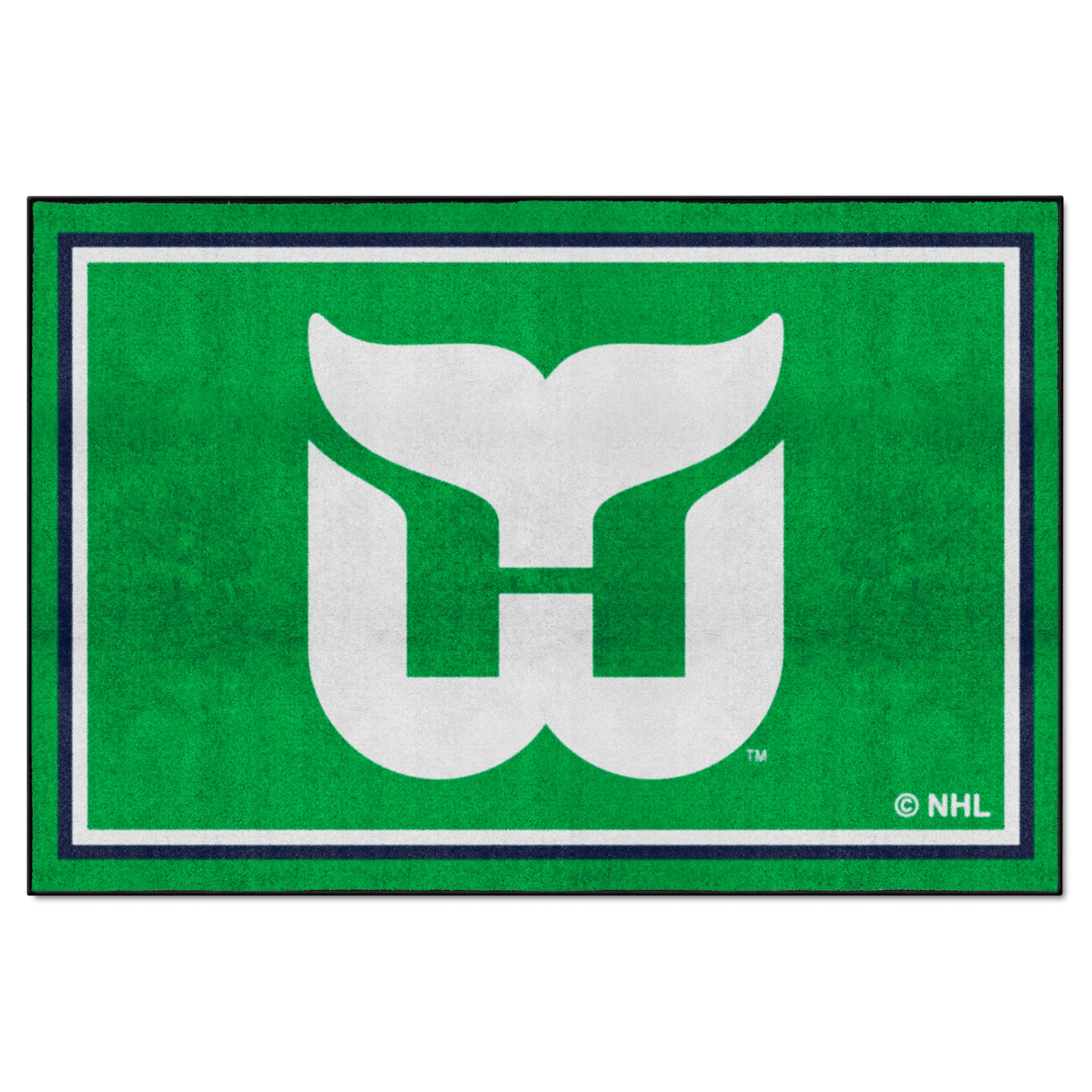 Retro NHL Hartford Whalers 5ft. x 8 ft. Plush Area Rug