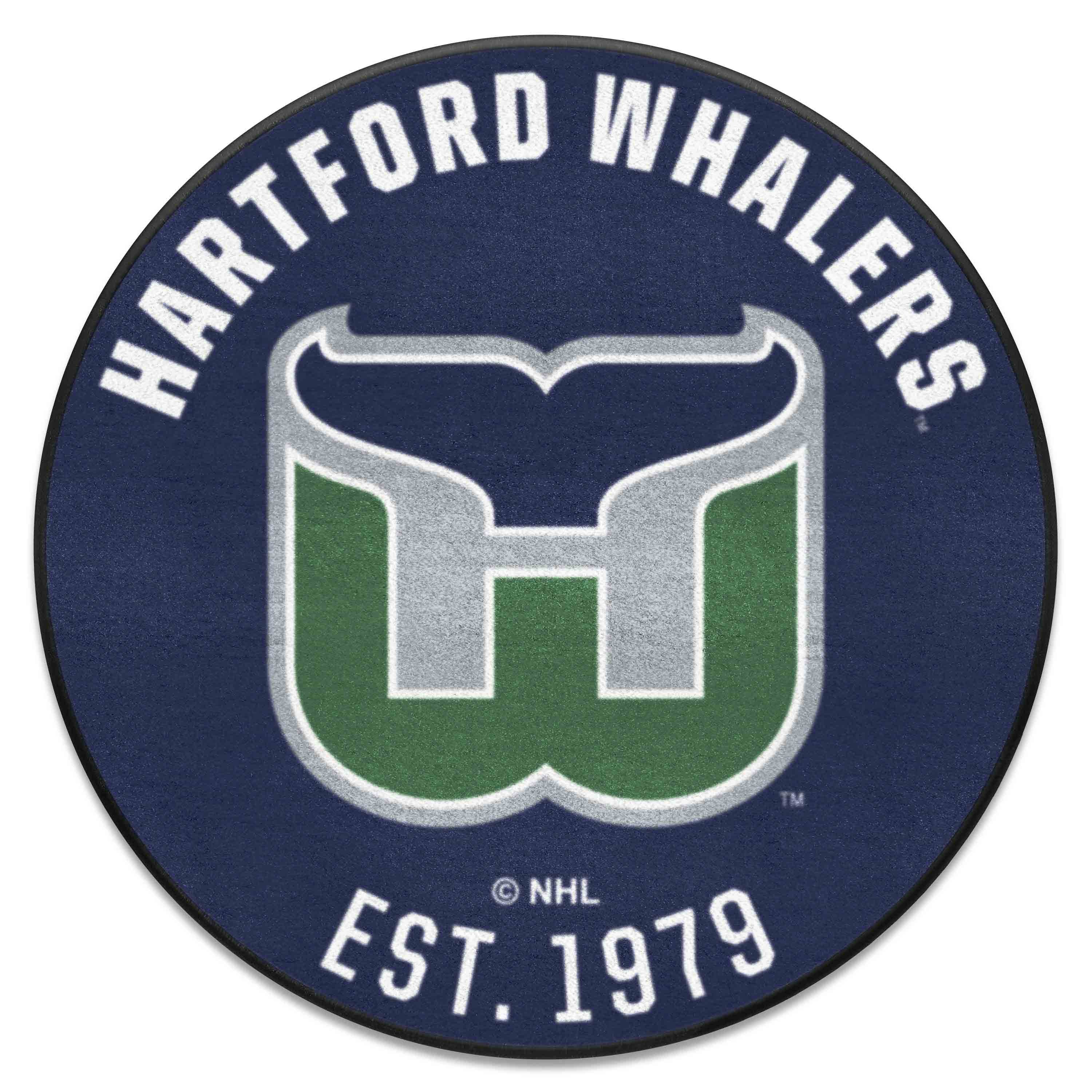 Retro NHL Hartford Whalers Roundel Rug - 27in. Diameter