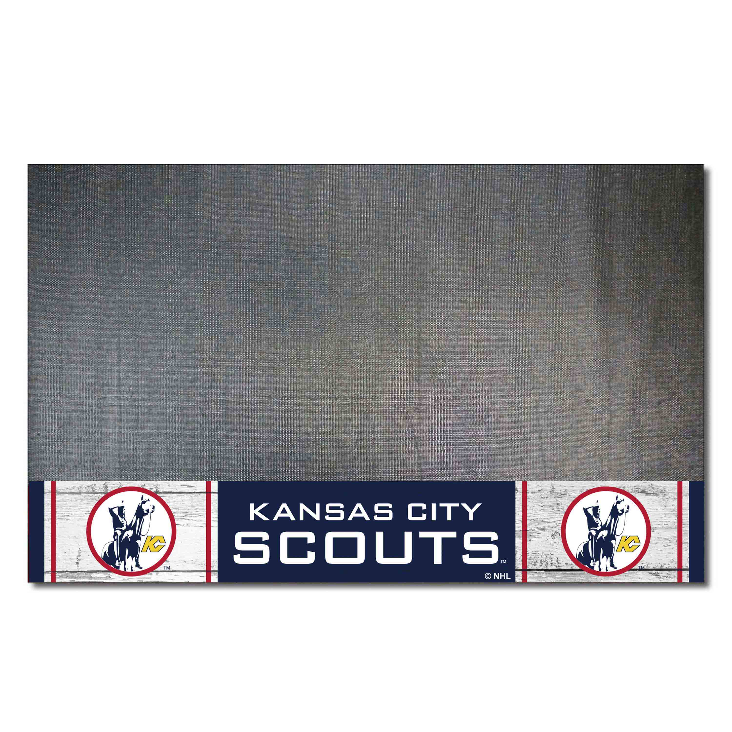 NHLRETRO Kansas City Scouts Vinyl Grill Mat - 26in. x 42in.