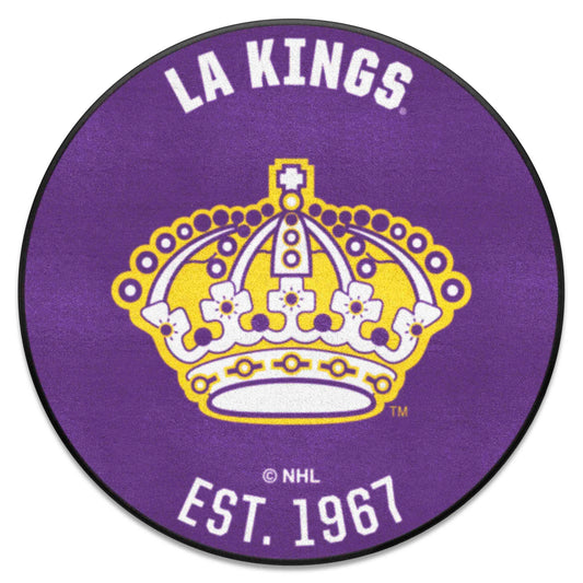 Retro NHL Los Angeles Kings Roundel Rug - 27in. Diameter