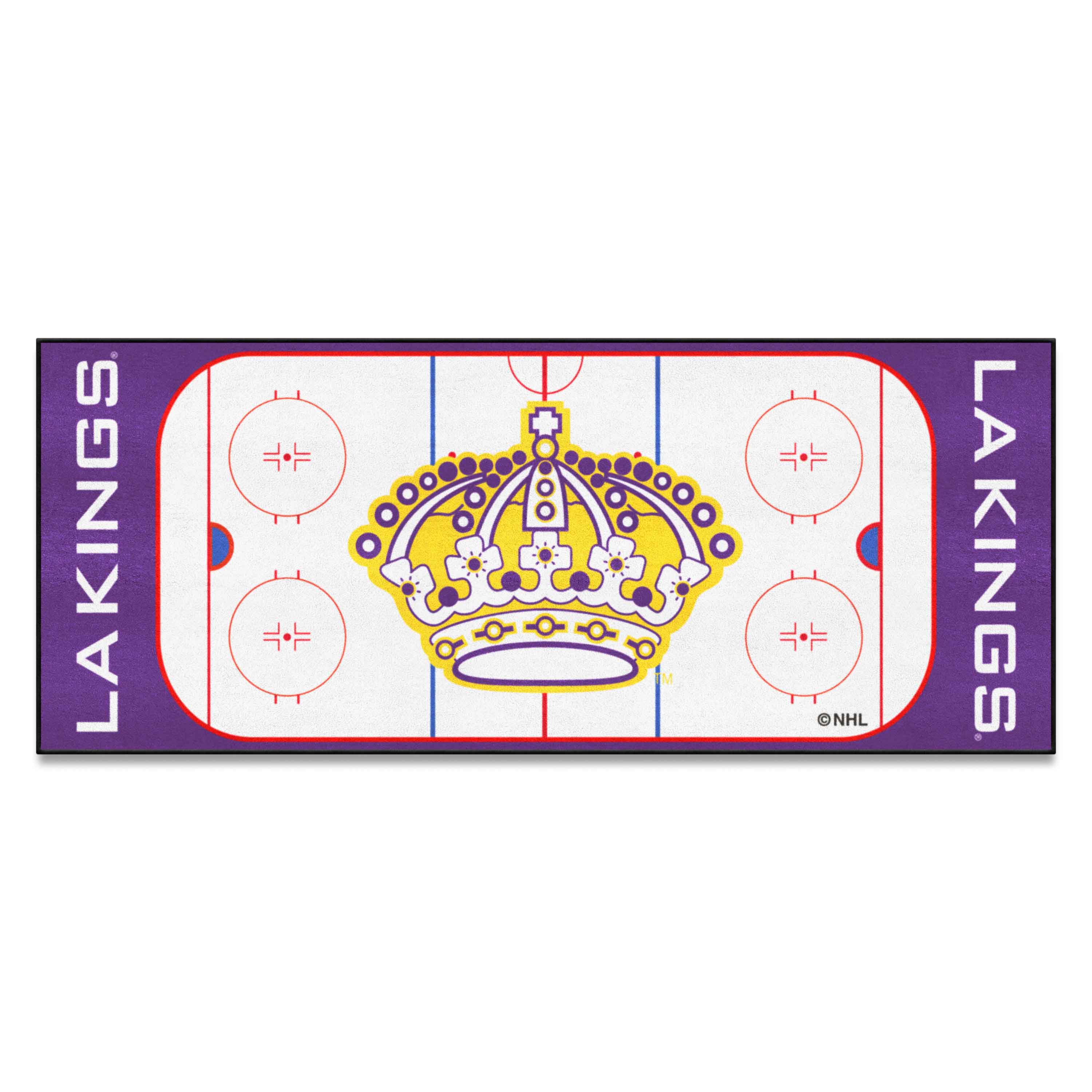 Retro NHL Los Angeles Kings Rink Runner - 30in. x 72in. - Los Angeles Kings